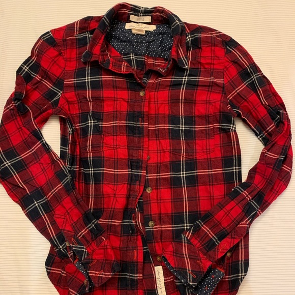 Tops - Red flannel shirt